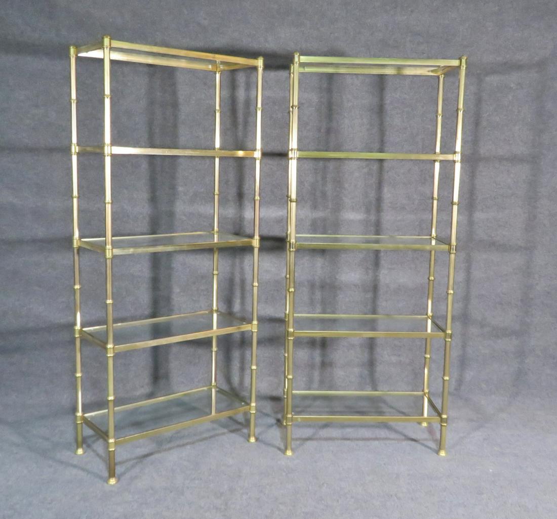 PAIR BRASS ETAGERES (1 of 4)