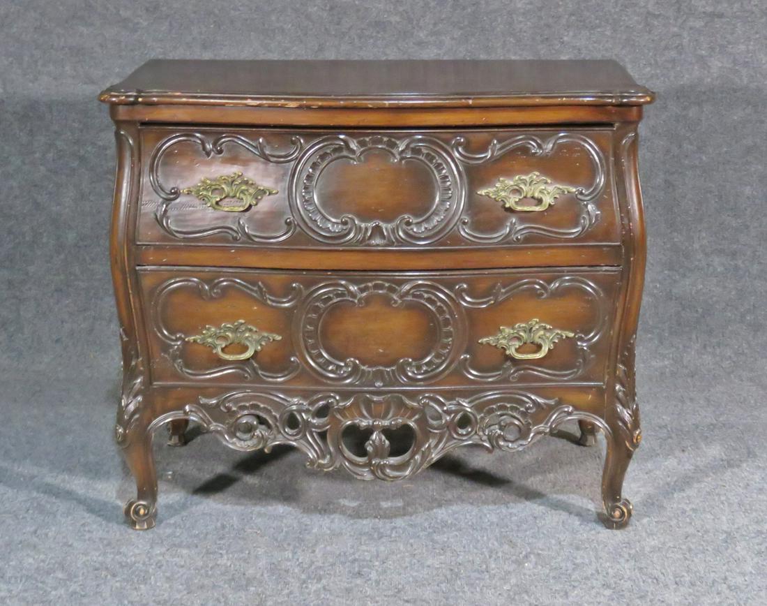 COUNTRY FRENCH 2 DRAWER NIGHT STAND (1 of 8)