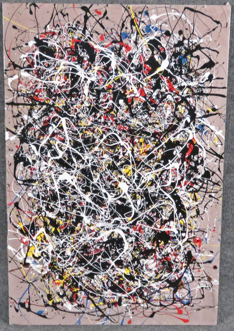 MID CENTURY MODERN SPLATTER PAINTING (1 of 4)