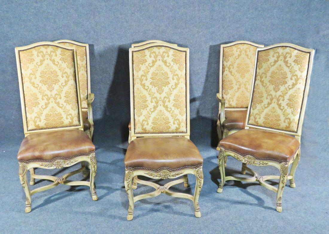 6 CREAM PAINTED DINING CHAIRS (1 of 6)
