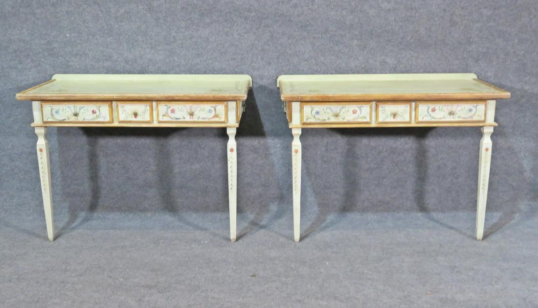 PR CONTINENTAL PAINT DECORATED CONSOLE TABLES (1 of 9)