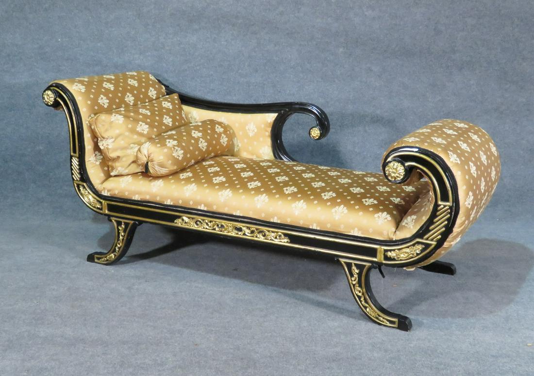 REGENCY STYLE EBONZIED RECAMIER (1 of 8)