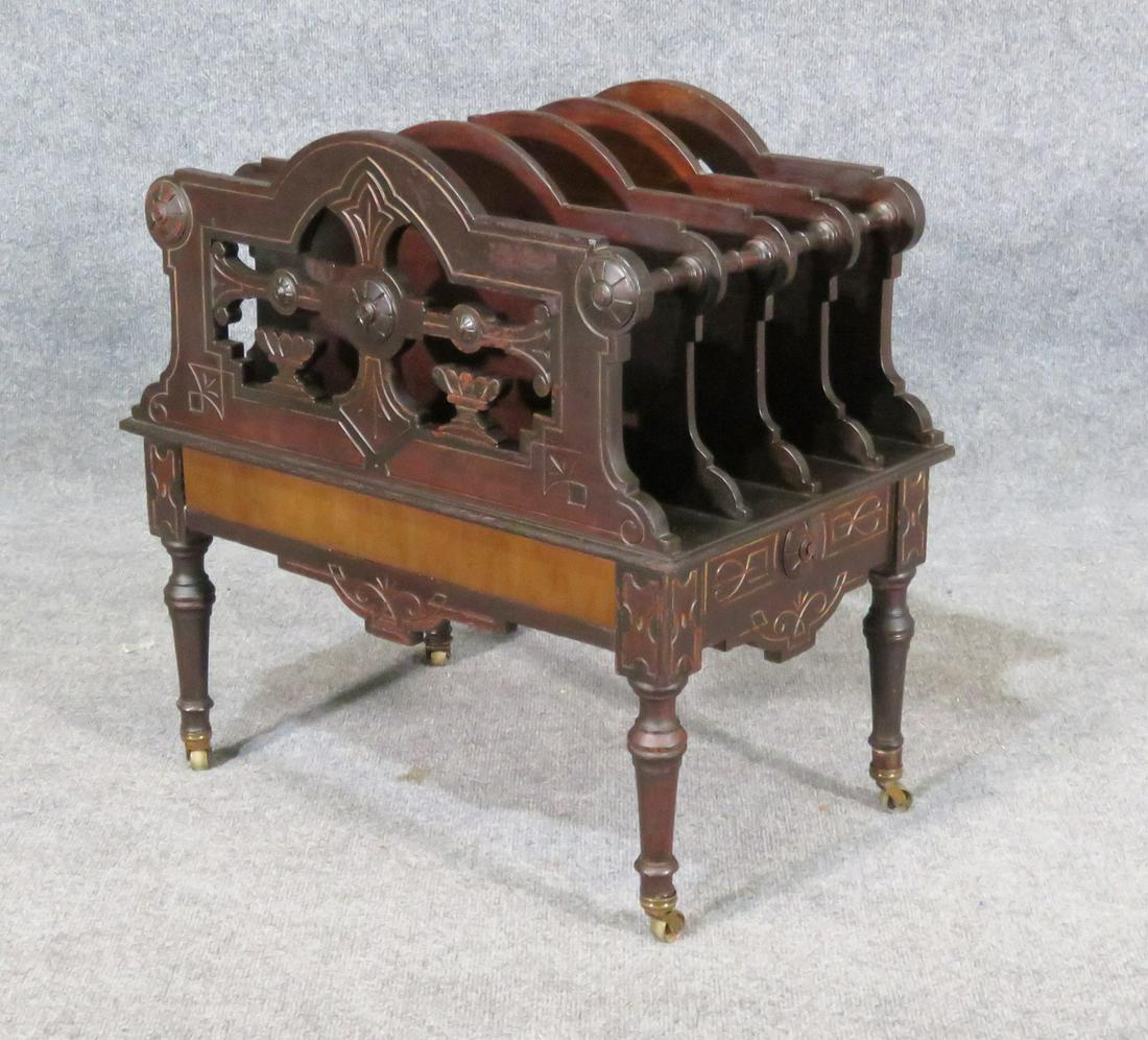 VICTORIAN MAGAZINE RACK (1 of 5)
