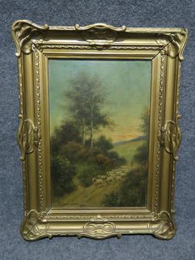 SIGNED LANDSCAPE WITH SHEEP (1 of 9)