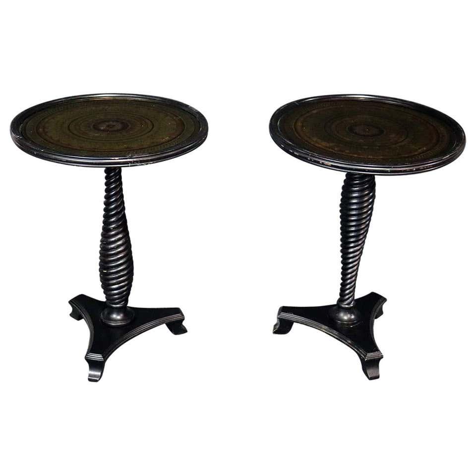 PR REGENCY STYLE MAHOGANY END TABLES (1 of 6)