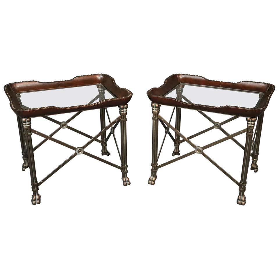 PAIR MAITLAND SMITH STYLE DIRECTOIRE END TABLES (1 of 9)