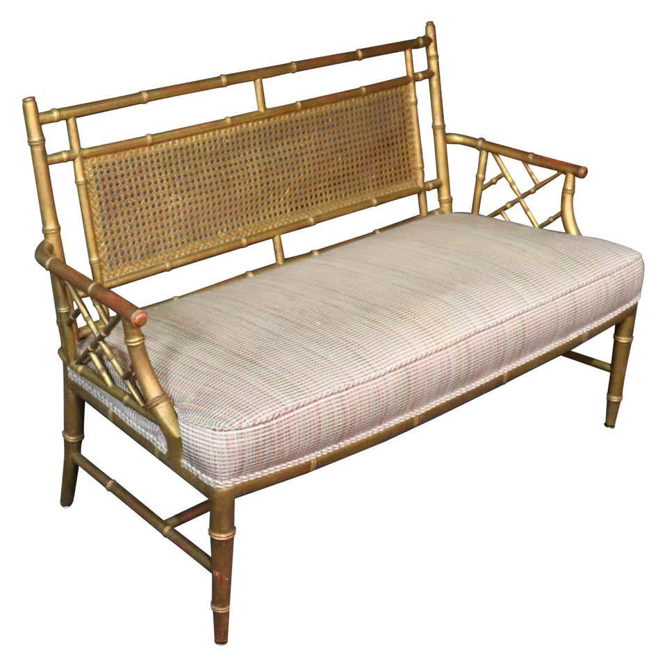 FAUX BAMBOO CHINESE CHIPPENDALE STYLE BENCH (1 of 12)