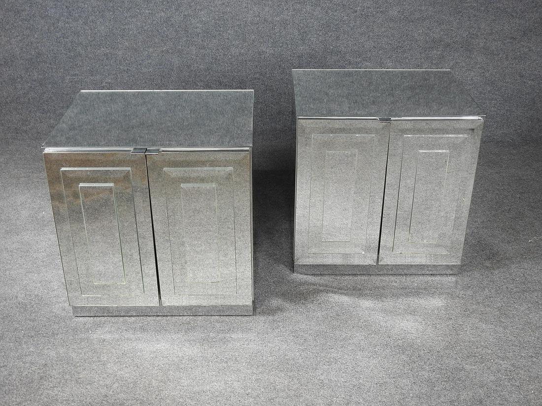 PAIR ELLO MIRRORED CABINETS (1 of 6)
