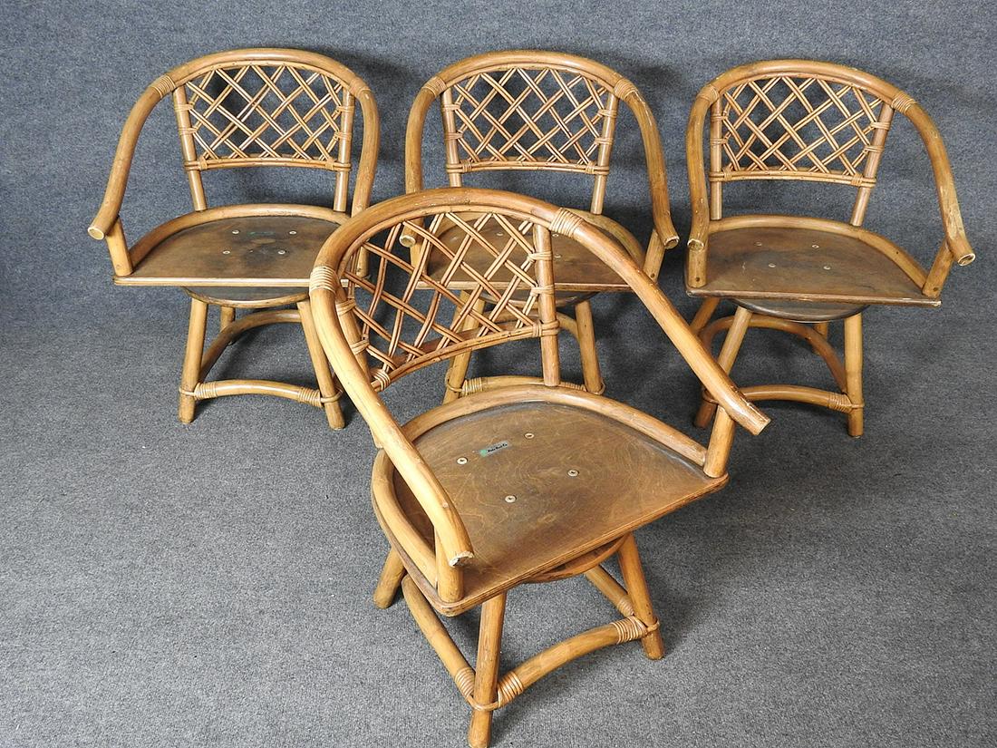 4 FICKS REED REVOLVING CHAIRS (1 of 3)