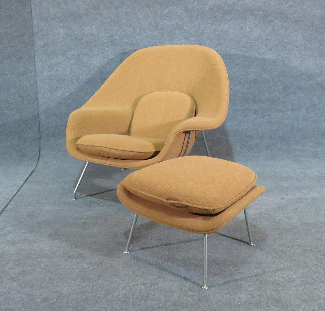 KNOLL WOMB ARM CHAIR AND OTTOMAN (1 of 9)