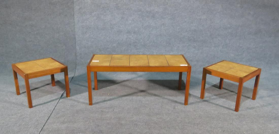 3 PC MID CENTURY MODERN TEAK TABLE SET (1 of 6)