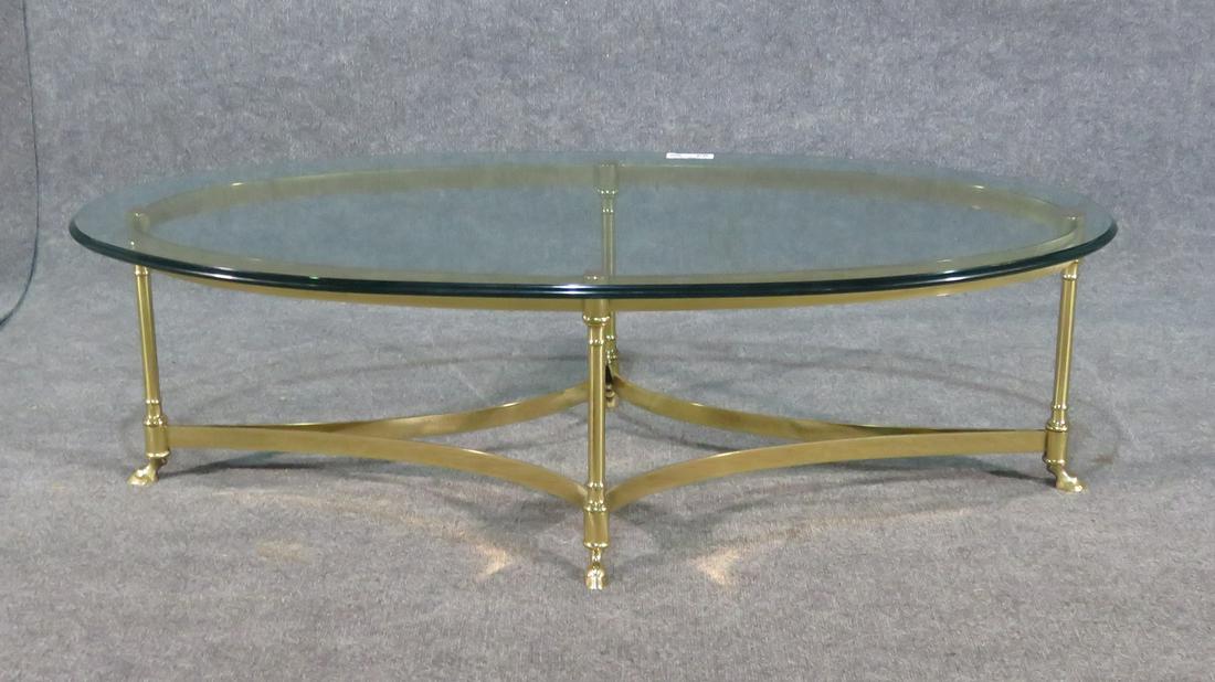 JANSEN STYLE GLASS TOP COFFEE TABLE (1 of 4)
