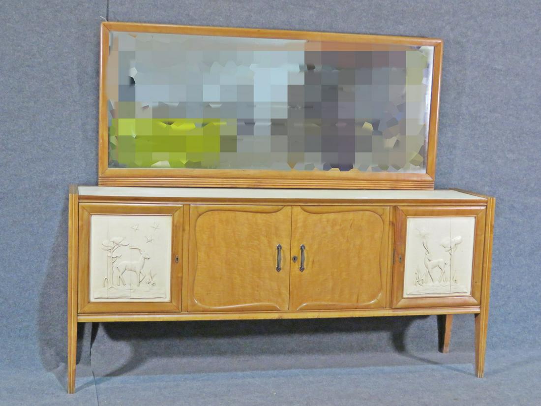 MID CENTURY ITALIAN SIDEBOARD WITH MIRROR (1 of 10)