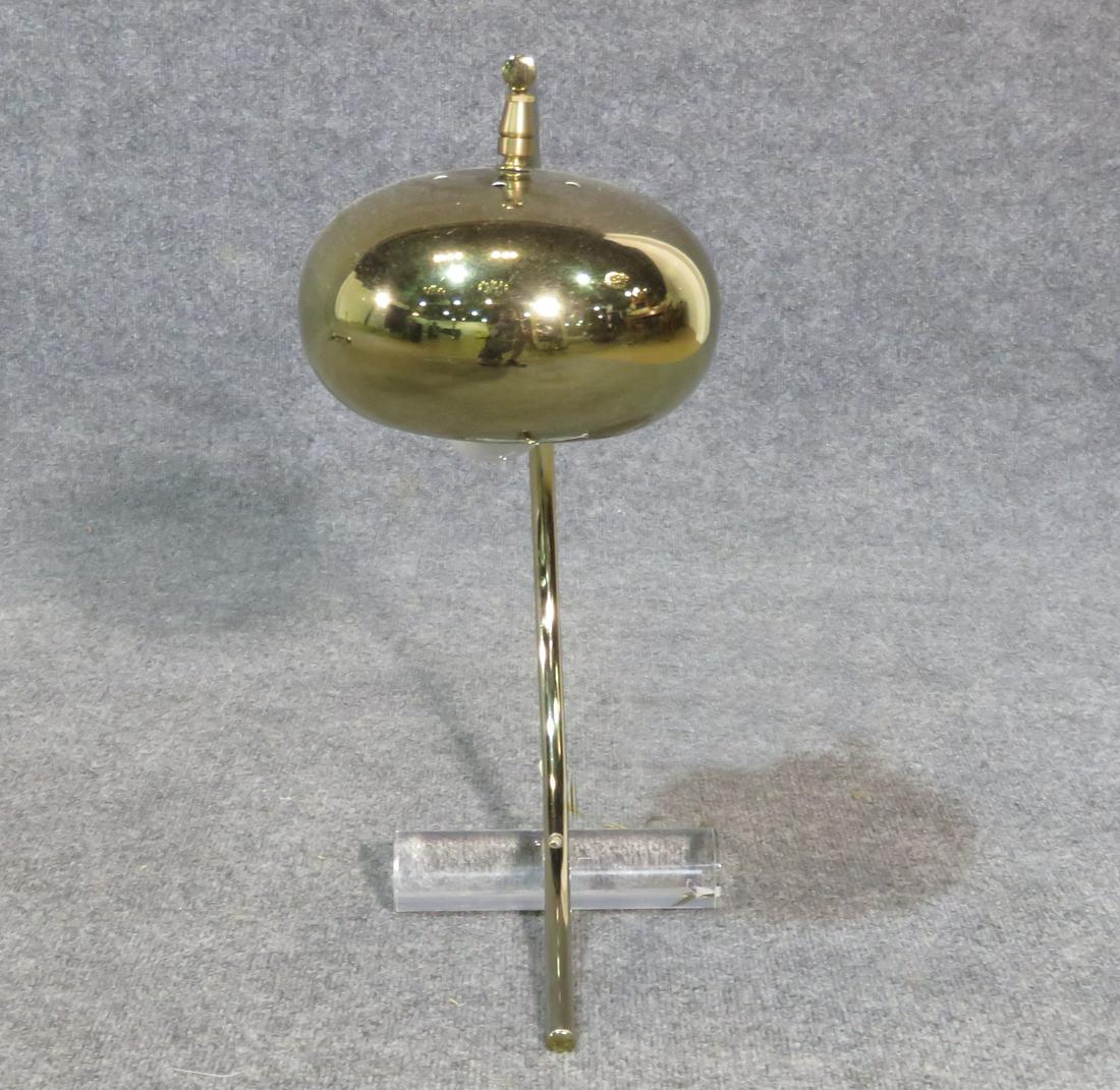 BRASS & LUCITE TABLE LAMP (1 of 2)