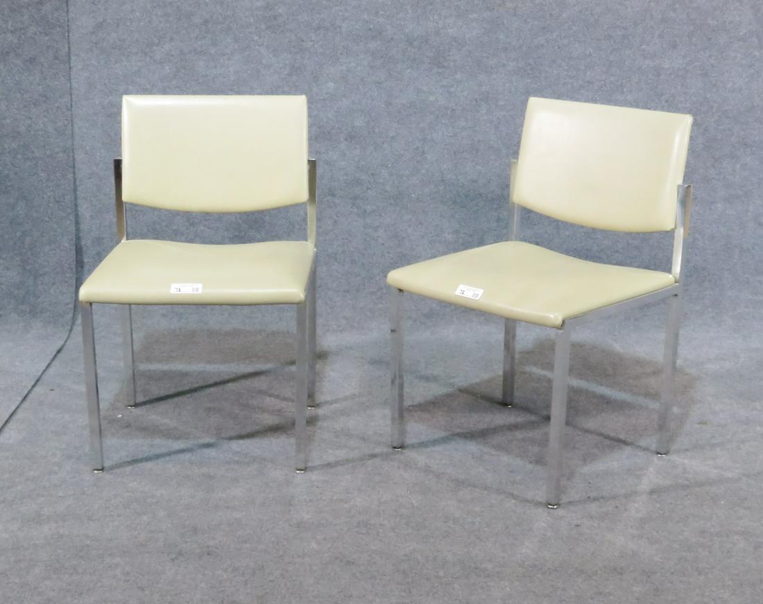 PAIR FLAT BAR SIDE CHAIRS (1 of 4)