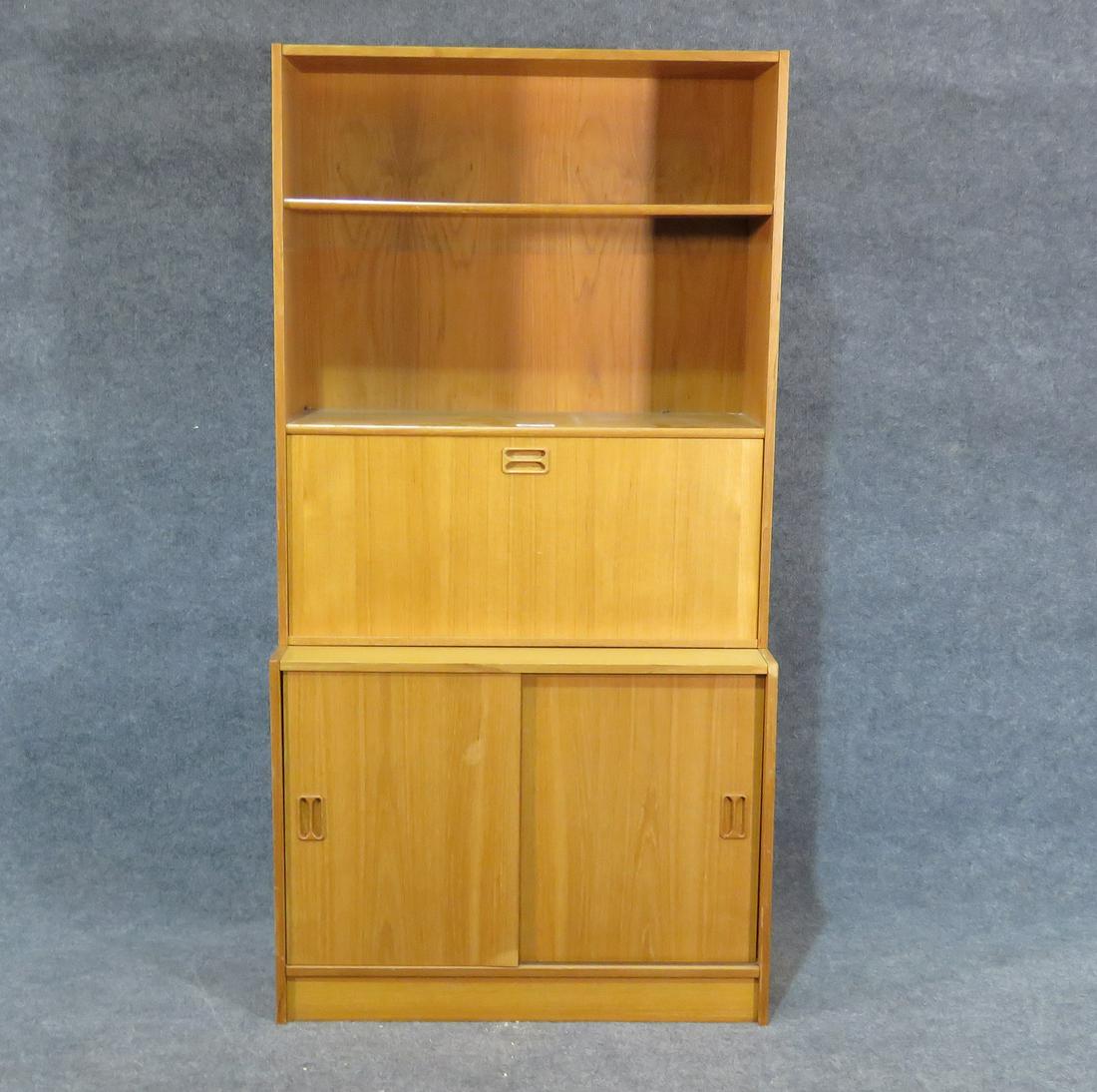 DROP FRONT TEAK BOOKCASE (1 of 8)