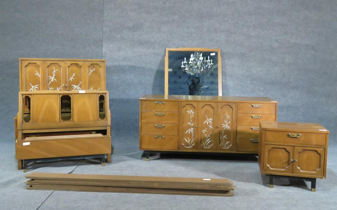 BROYHILL 6 PC ASIAN INSPIRED BEDROOM SET (1 of 9)