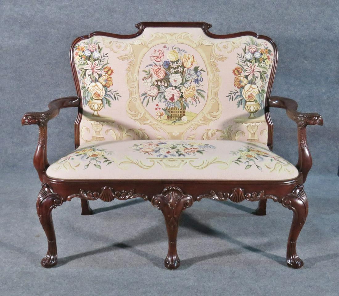 SIGNED MAITLAND SMITH NEEDLEPOINT SETTEE (1 of 10)