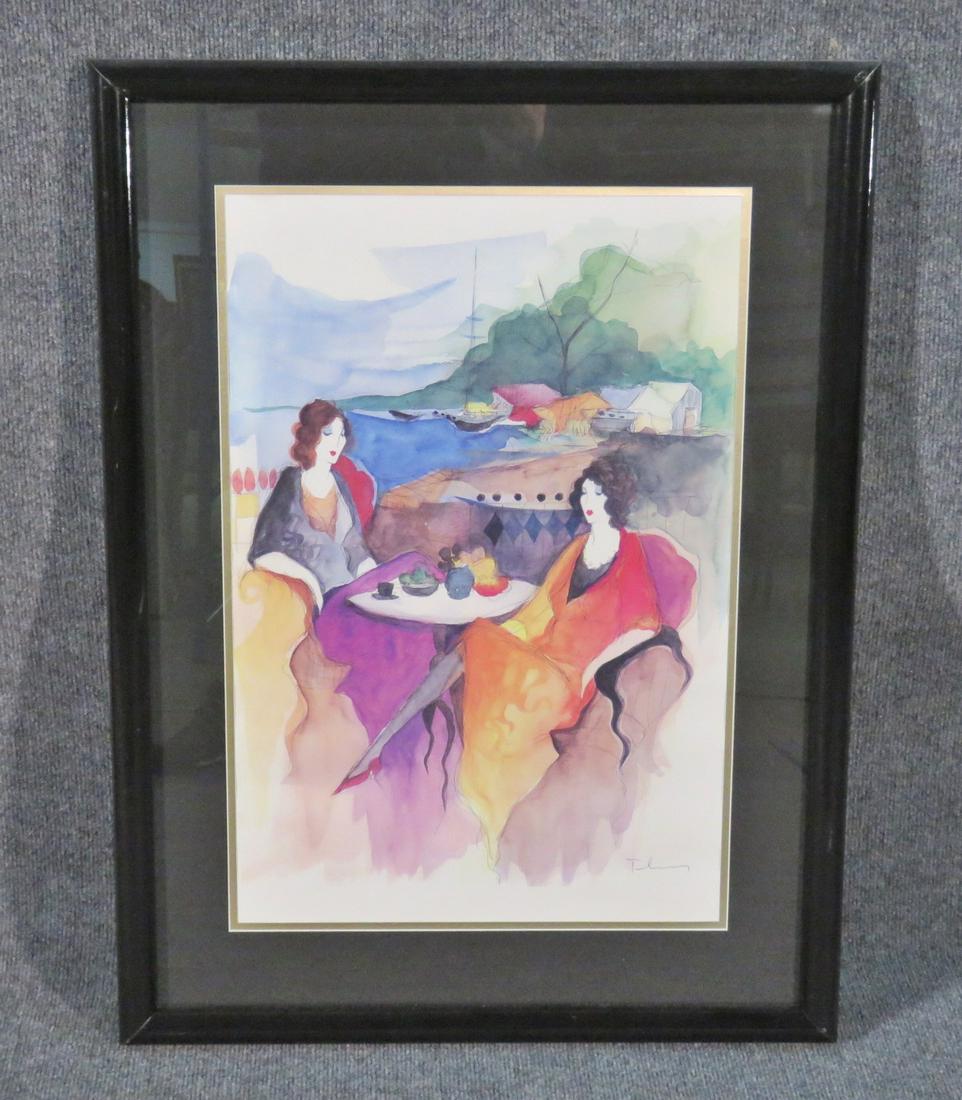 SIGNED WATERCOLOR TWO PEOPLE (1 of 5)