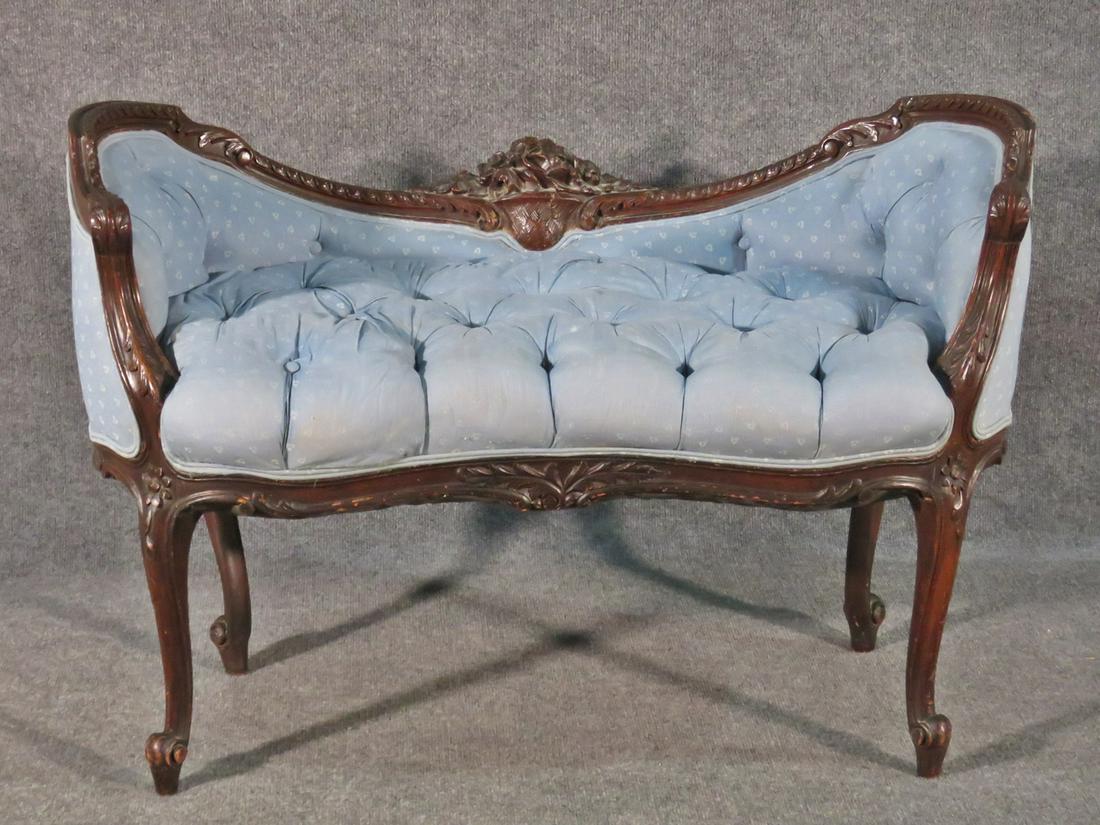 ANTIQUE CARVED BENCH (1 of 6)