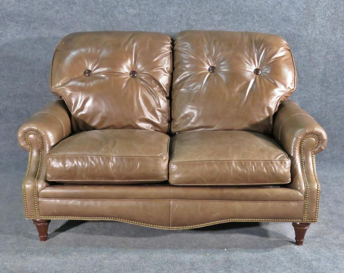 HANCOCK & MOORE LEATHER LOVE SEAT (1 of 13)