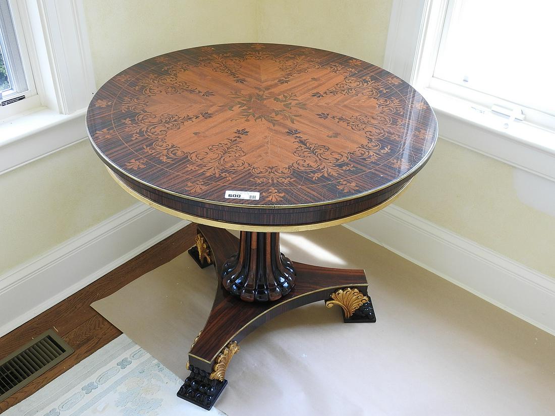 EMPIRE STYLE INLAID CENTER TABLE (1 of 5)