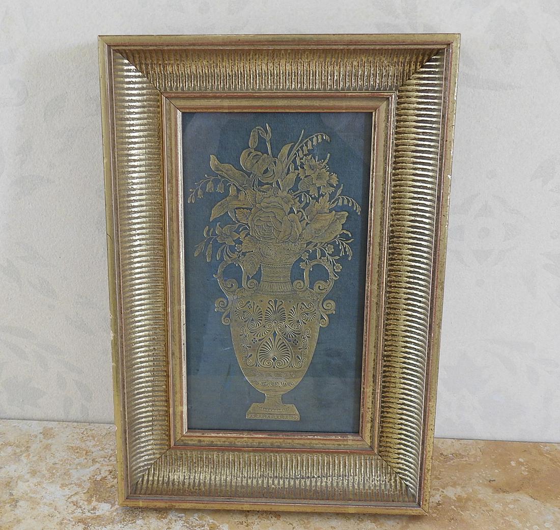 19TH C FRAMED PLAQUE (1 of 3)