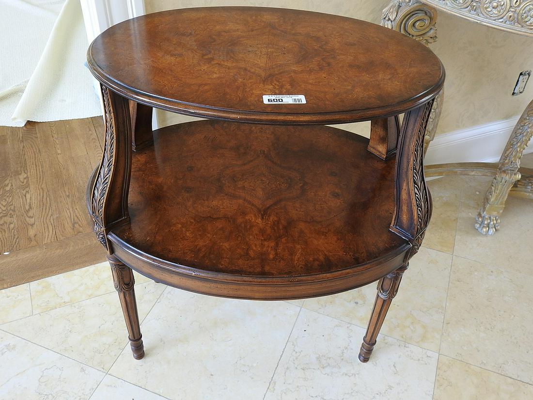 HENREDON FRENCH STYLE DESSERT 2 TIER TABLE (1 of 5)