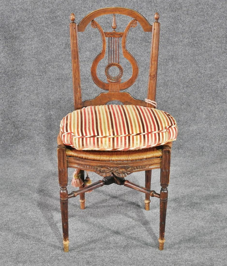 VICTORIAN OAK SIDE  CHAIR (1 of 4)