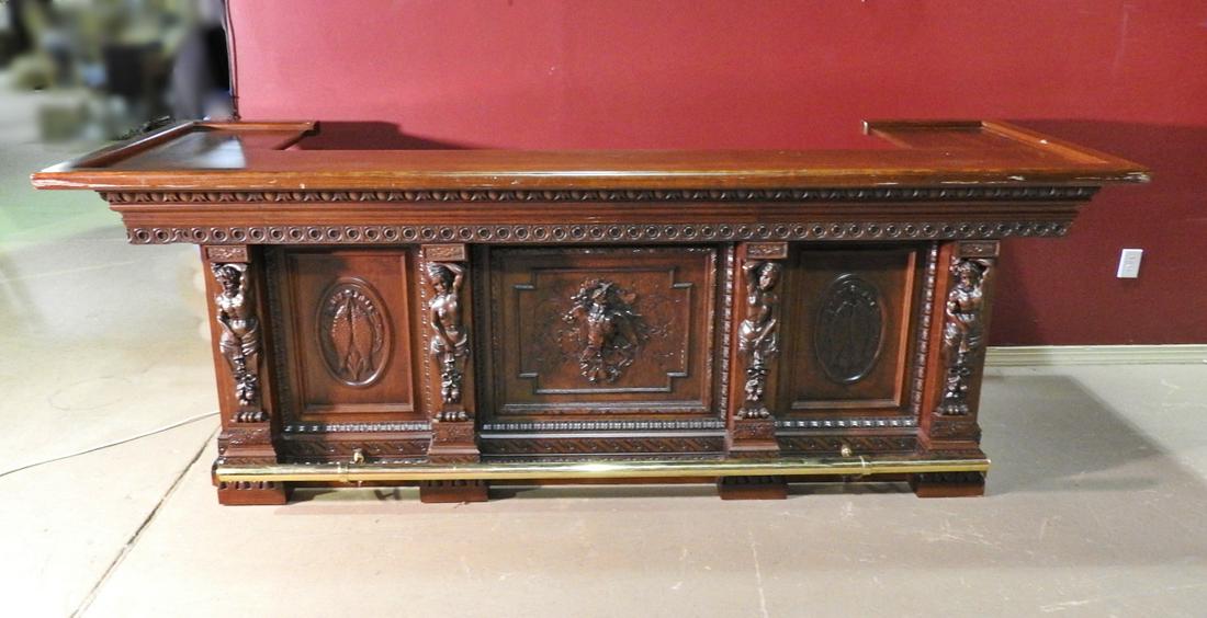 WALNUT OVERSIZED CARVED BAR (1 of 12)