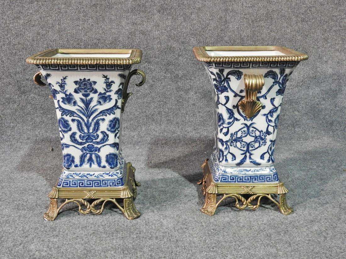 PAIR CASTILIAN ASIAN VASES (1 of 7)