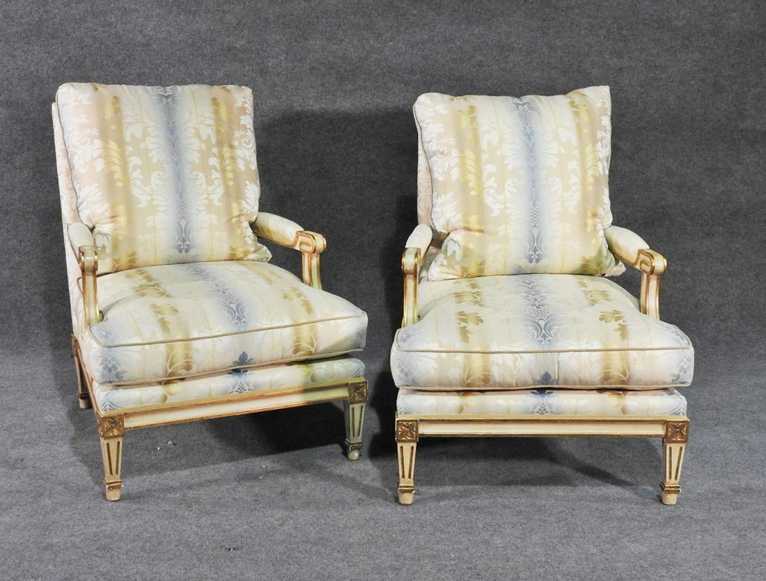 PAIR NANCY CORZINED ARM CHAIRS (1 of 6)
