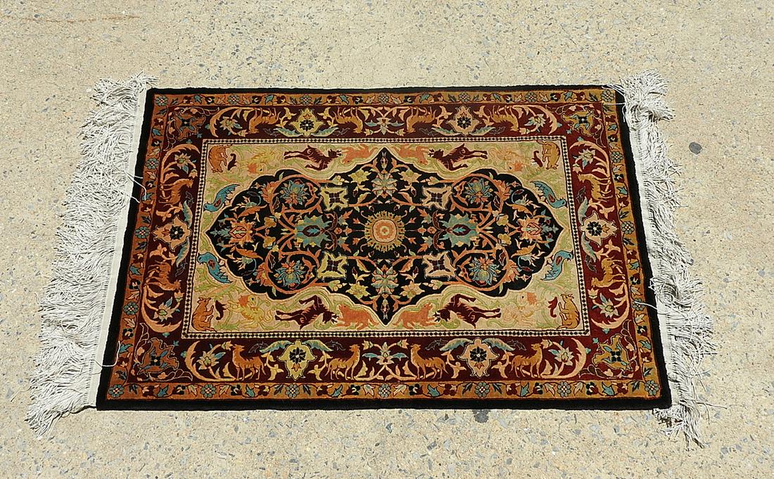 ORIENTAL THROW RUG: 85 1/2" x 25 3/4".