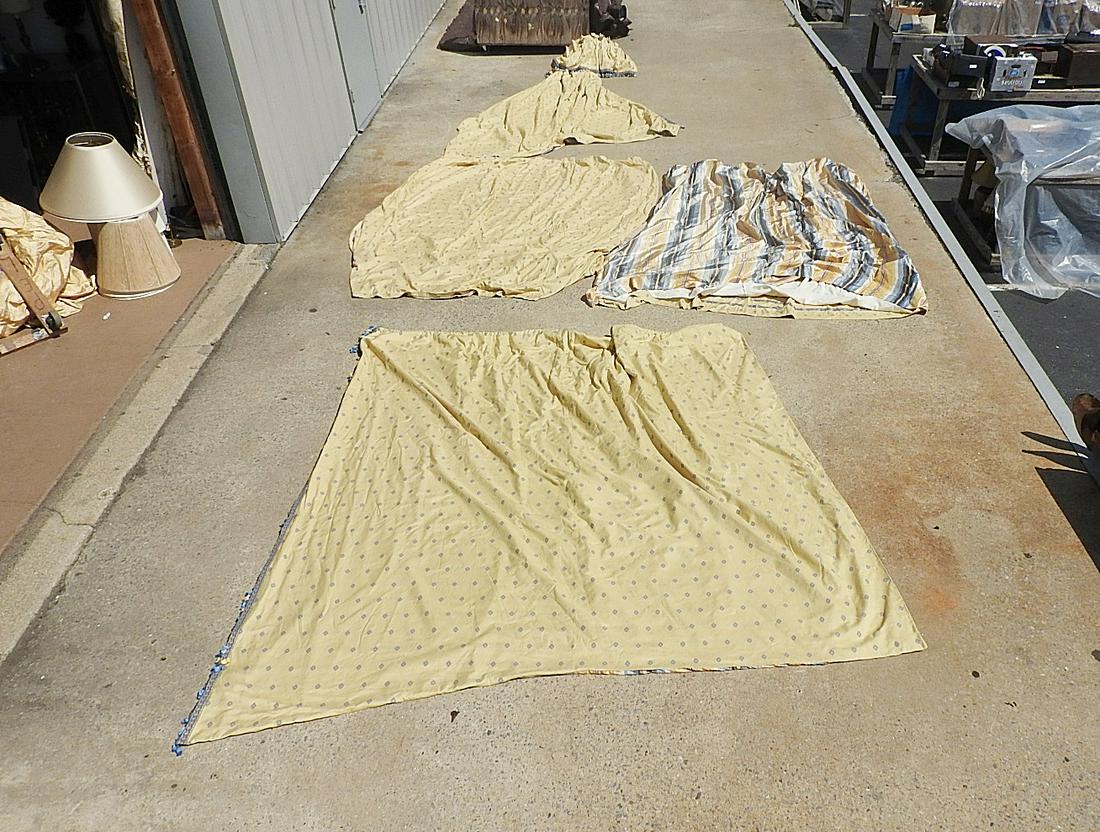 LOT OF YELLOW AND BLUE DRAPES (1 of 5)