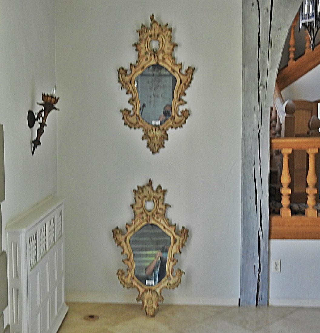 PAIR ANTIQUE ITALIAN MIRRORS (1 of 6)
