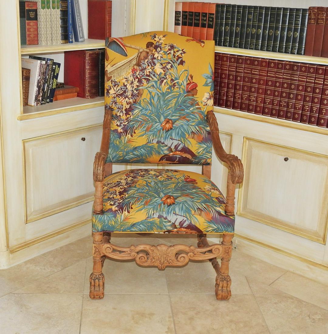 LOUIS XIV STYLE THRONE CHAIR (1 of 5)