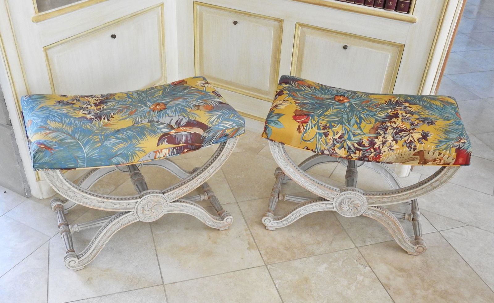 PAIR LOUIS XV STYLE X BENCHES (1 of 6)