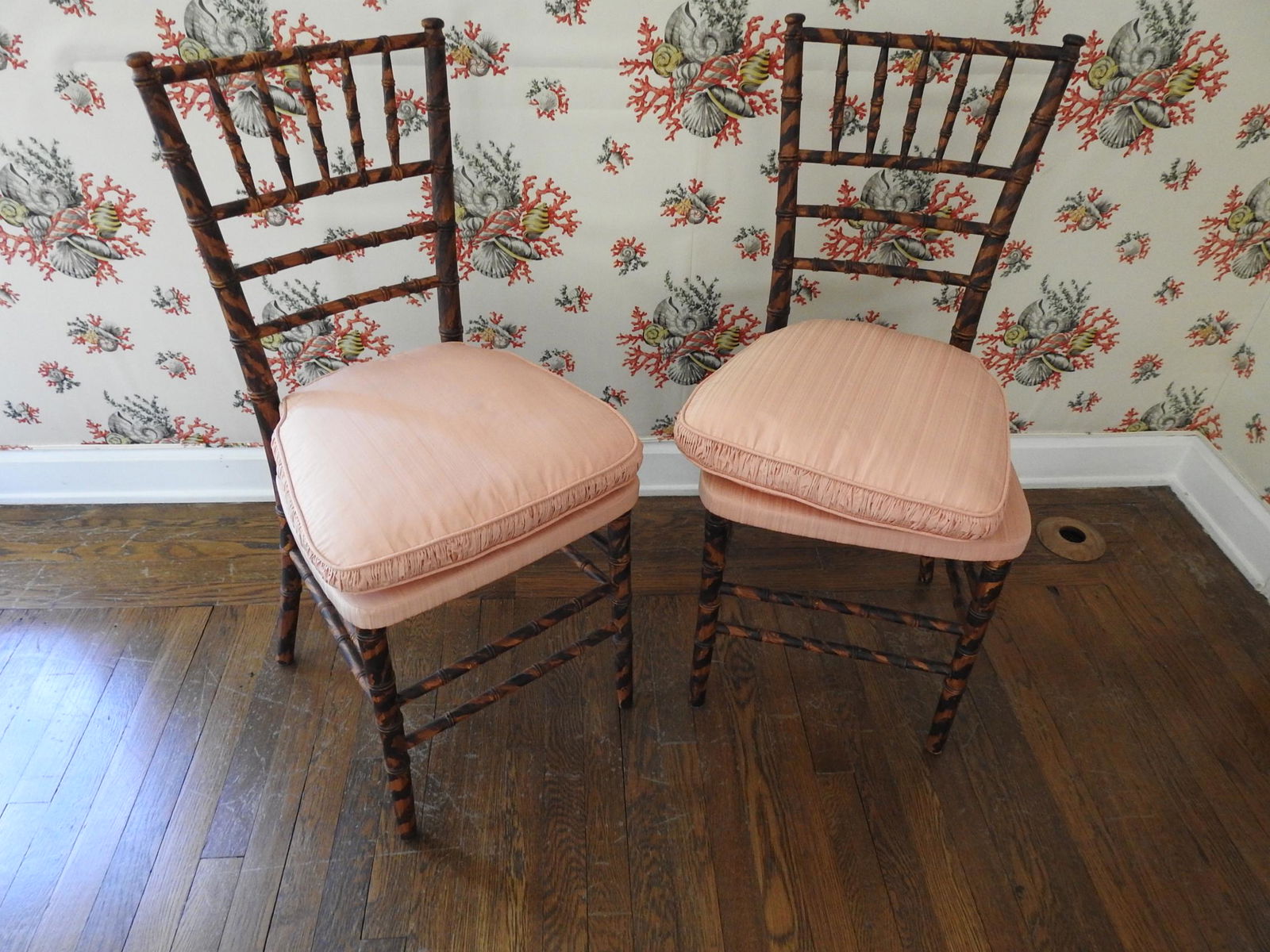 PAIR FAUX BAMBOO BALLROOM CHAIRS (1 of 4)