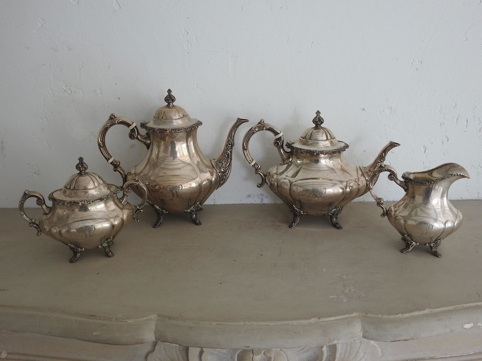 STERLING REED & BARTON TEA SET (1 of 7)