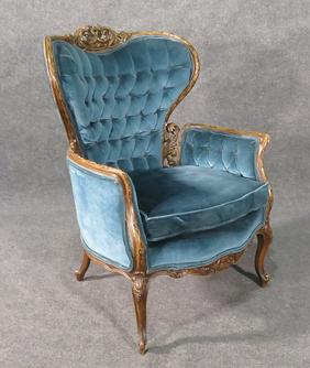 LOUIS XV STYLE WING BACK CHAIR (1 of 10)