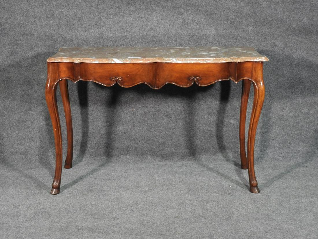 COUNTY FRENCH STYLE MARBLE TOP CONSOLE (1 of 7)