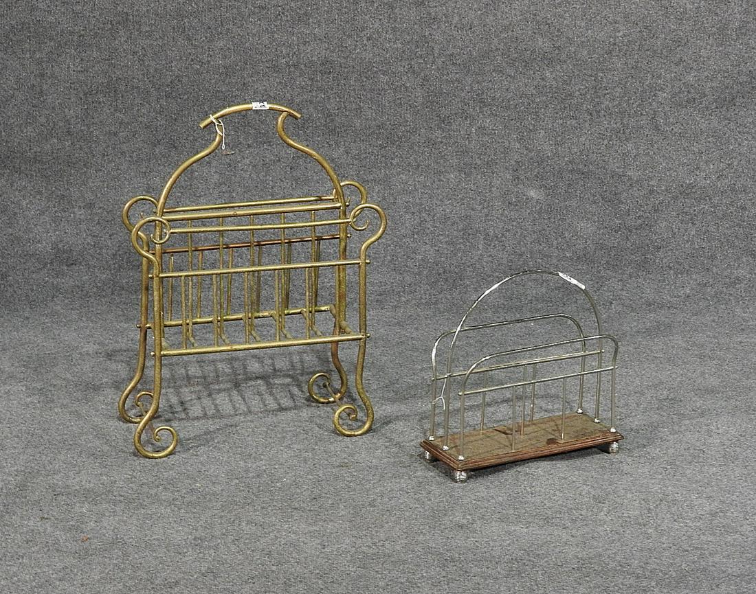 2 METAL MAGAZINE RACKS (1 of 4)