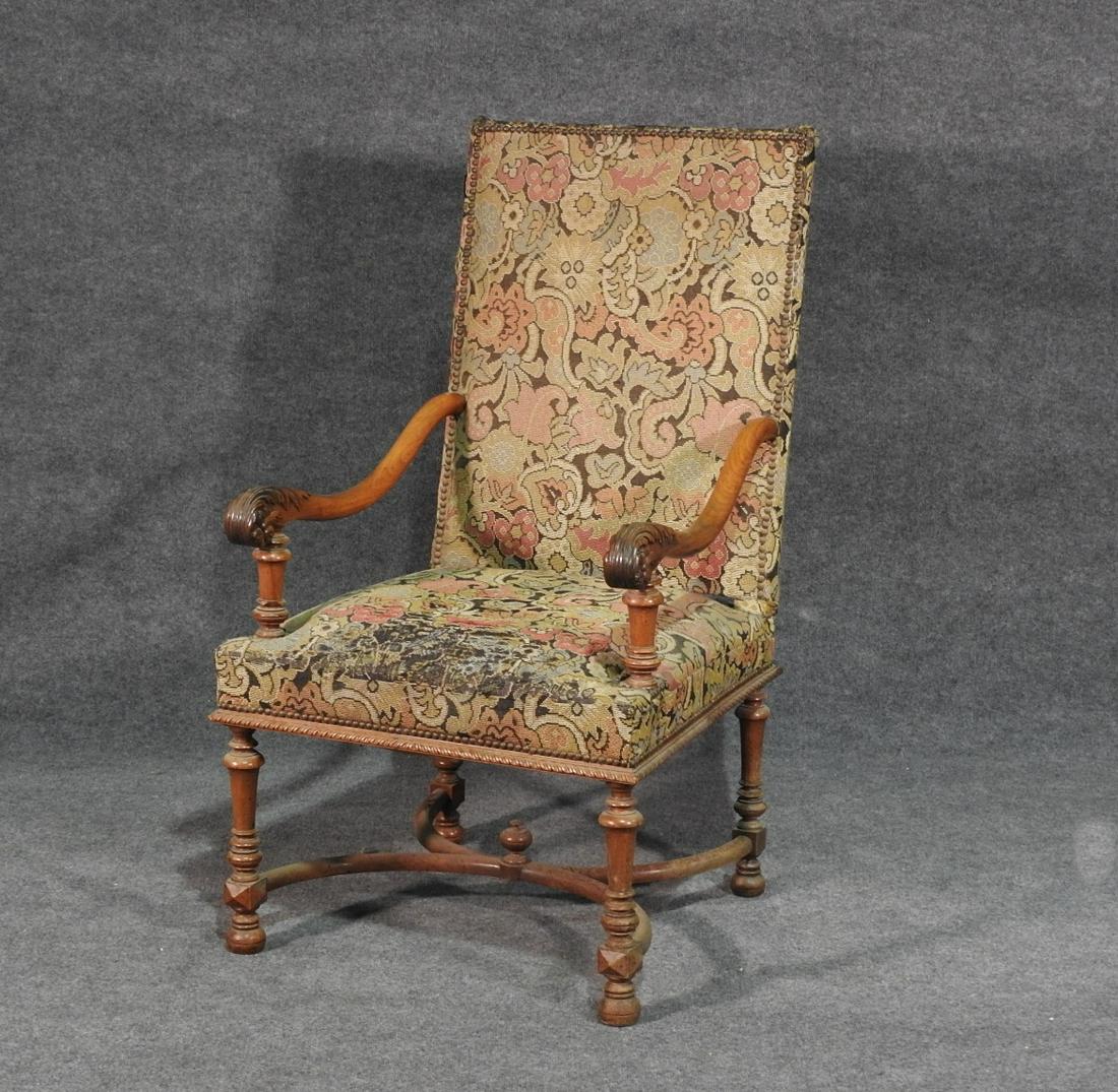 FRENCH NEEDLEPOINT FAUTEUIL (1 of 7)