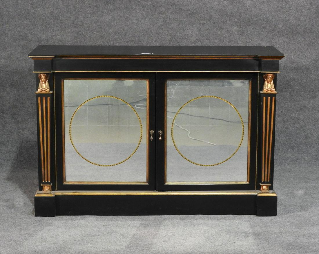 EBONIZED GILT 2 DOOR CABINET (1 of 5)