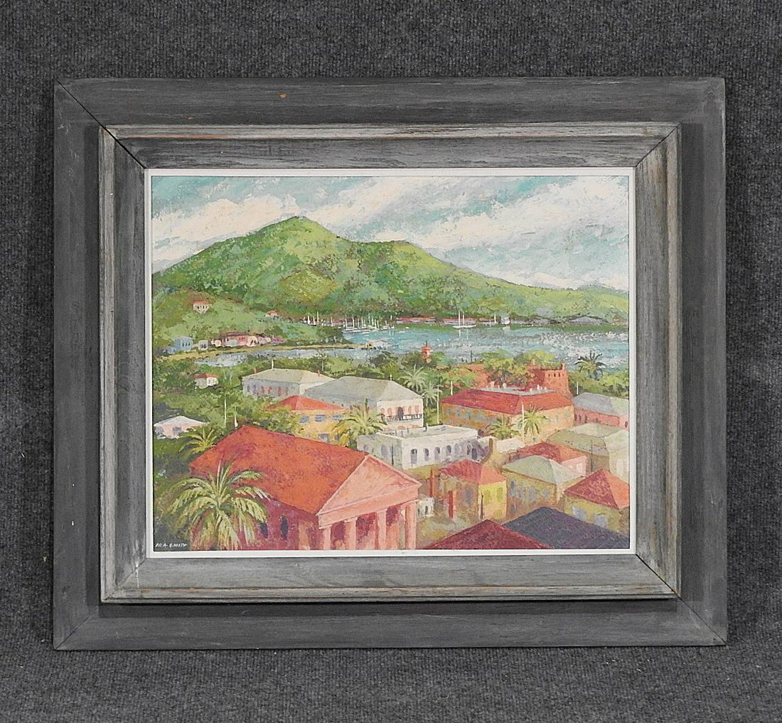 ACRYLIC PAINTING HARBOR ST THOMAS (1 of 6)