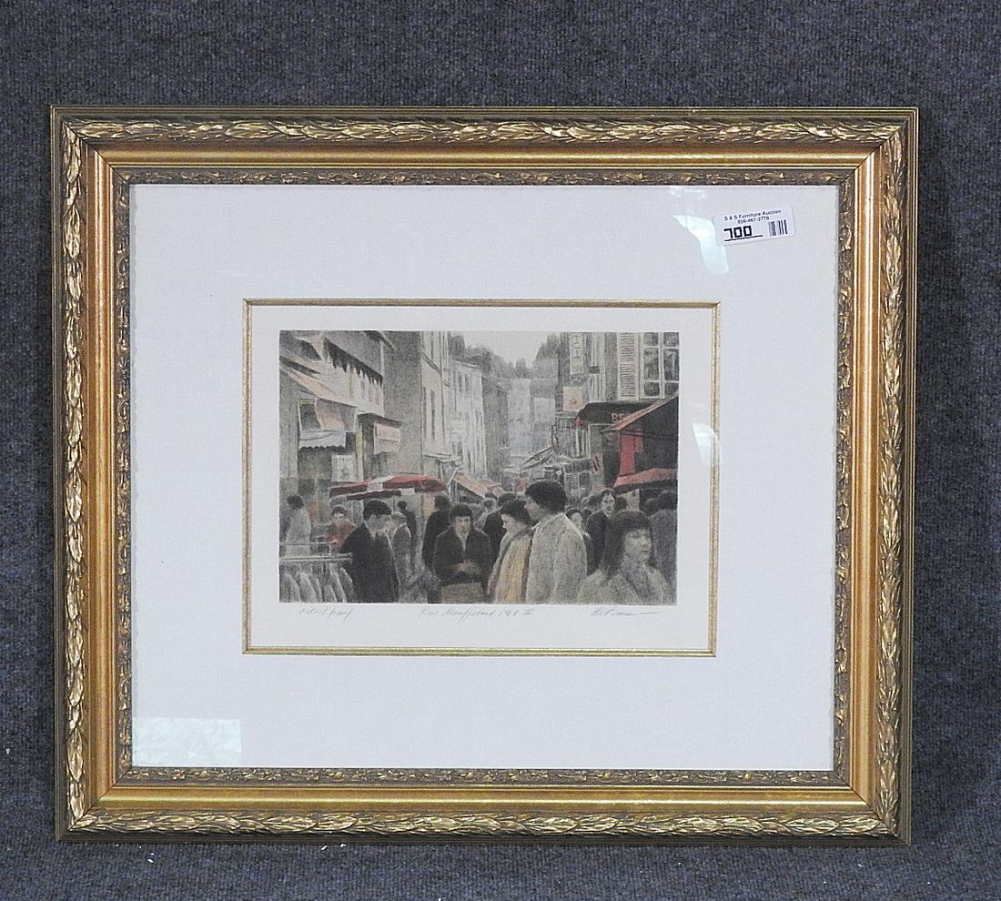 FRAMED DRAWING STREET SCENE (1 of 4)