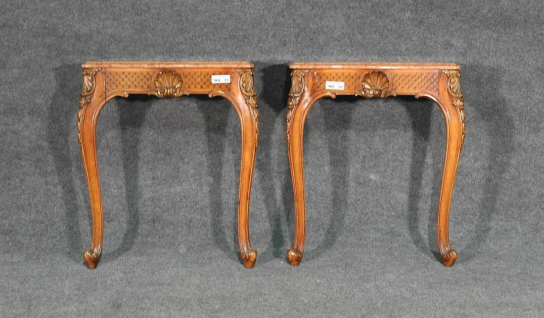 PAIR LOUIS XV STYLE WALL MOUNTED CONSOLES (1 of 4)
