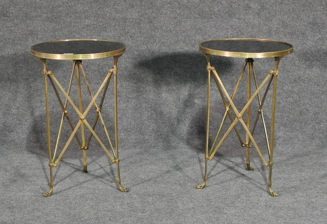 PAIR BRONZE & MARBLE GUERIDONS (1 of 5)