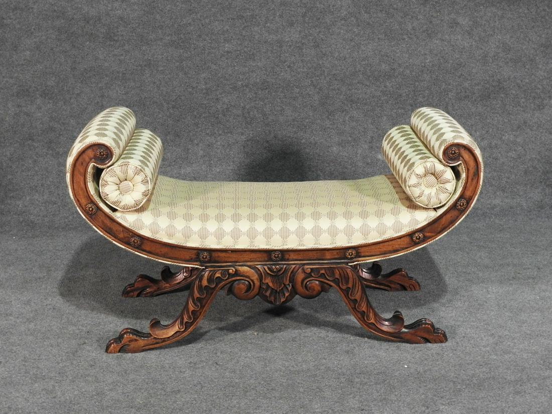 FRENCH STYLE CARVED WINDOW BENCH (1 of 4)