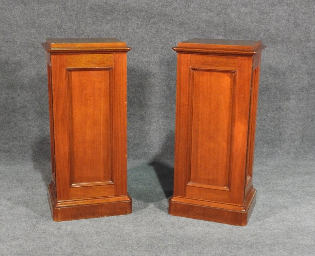PAIR WALNUT PEDESTALS (1 of 8)